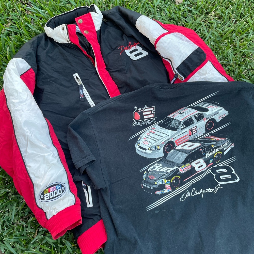 Vintage Dale Earnhardt Nascar Puffer Jacket BUNDLE  Vintage Dale Earnhardt Tee